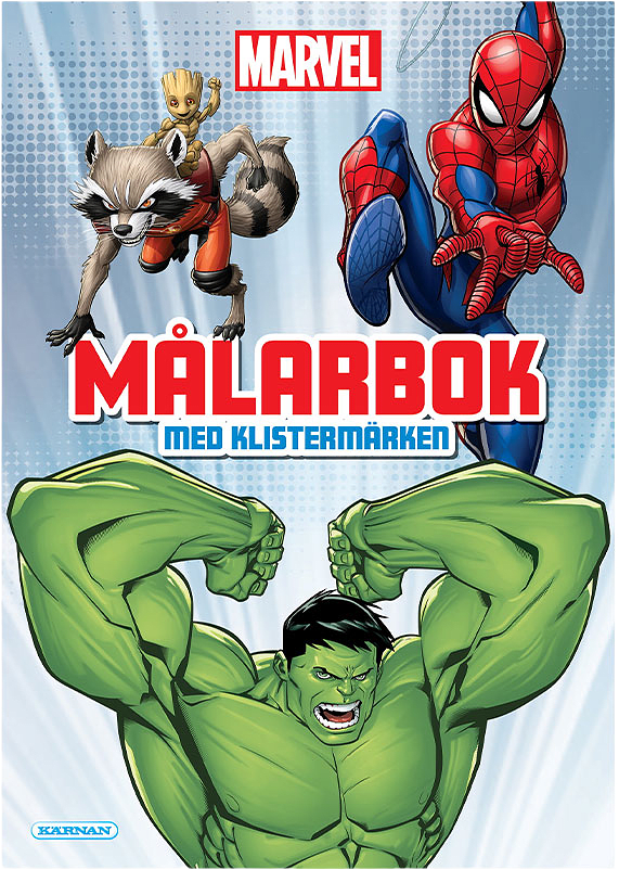 Målarbok Marvel mix, 24 sidor med klistermärken, från MARVEL.