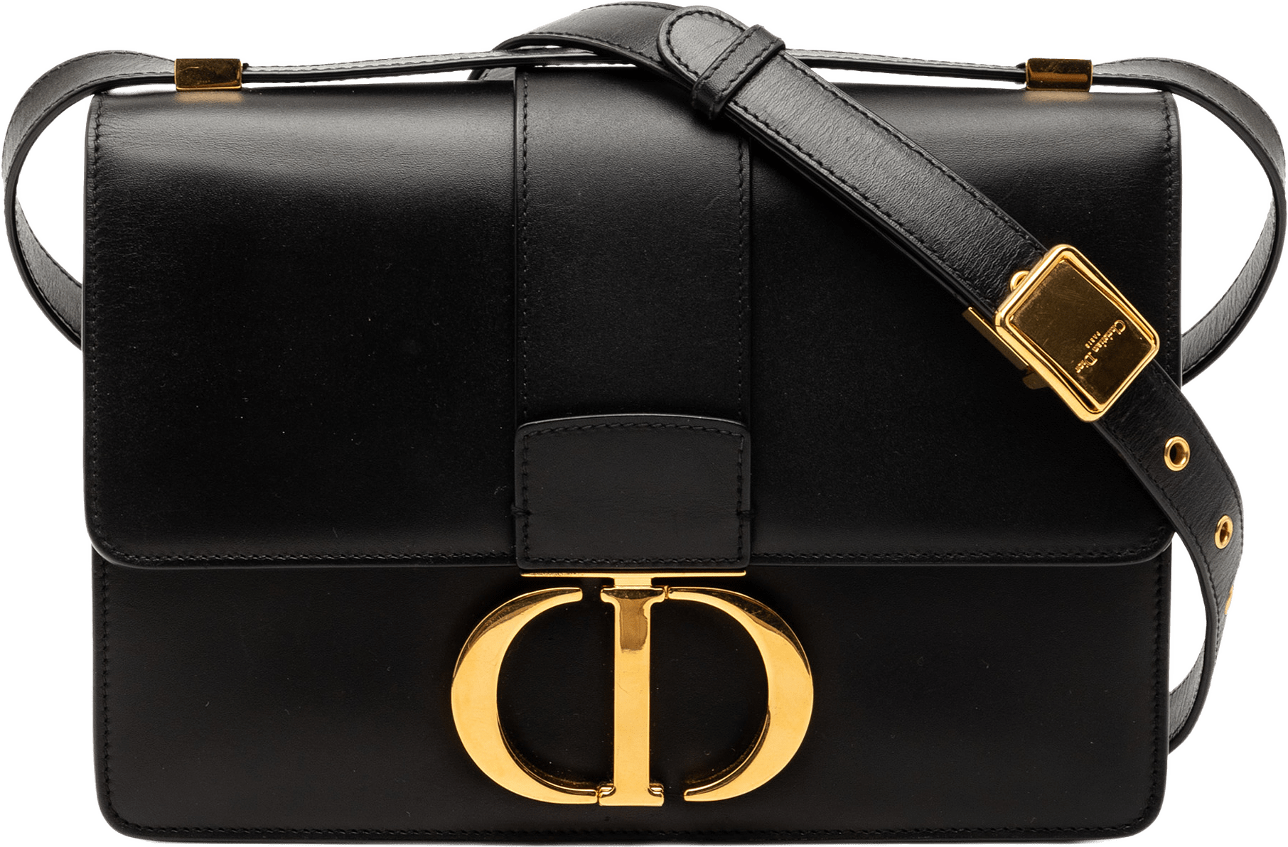 Dior Leather 30 Montaigne Flap, från Luxclusif, i färgen black.