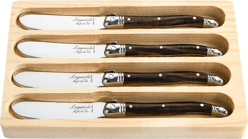 Style de Vie Smörkniv 4 set Laguiole, från Style de Vie, i färgen Brun.