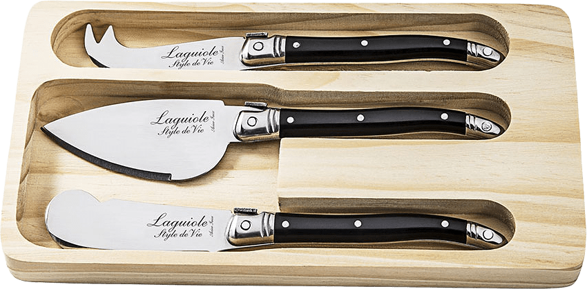 Style de Vie Ostkniv 3 set Laguiole, från Style de Vie, i färgen Svart.