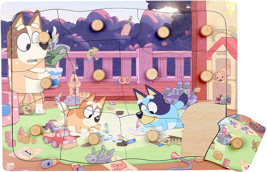 PUSSEL 12 BITAR, från Bluey, i färgen Multi.