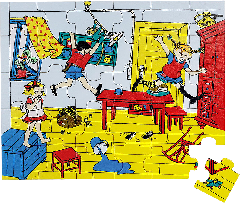 TRÄPUSSEL 30 BITAR, från PIPPI, i färgen Multi.