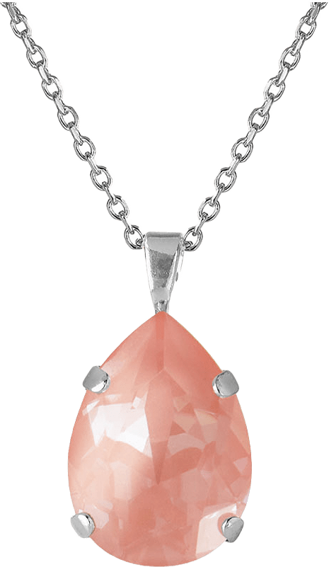 Mini Drop Necklace, från Caroline Svedbom, i färgen Flamingo Ignite.