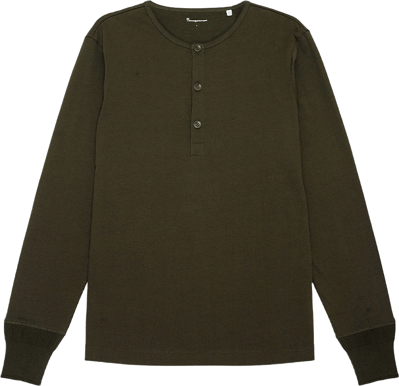 BO long sleeve henley - GOTS/Vegan