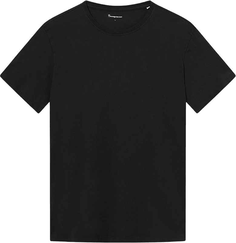 AGNAR basic t-shirt - GOTS/Vegan, från Knowledge Cotton Apparel, i färgen Black Jet.