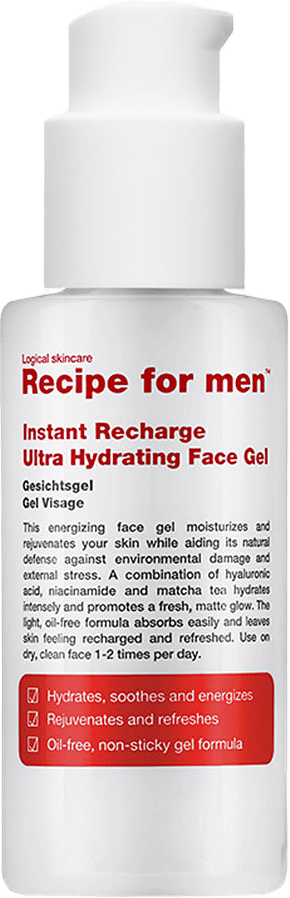 Instant Recharge Face Gel, från Recipe For Men.
