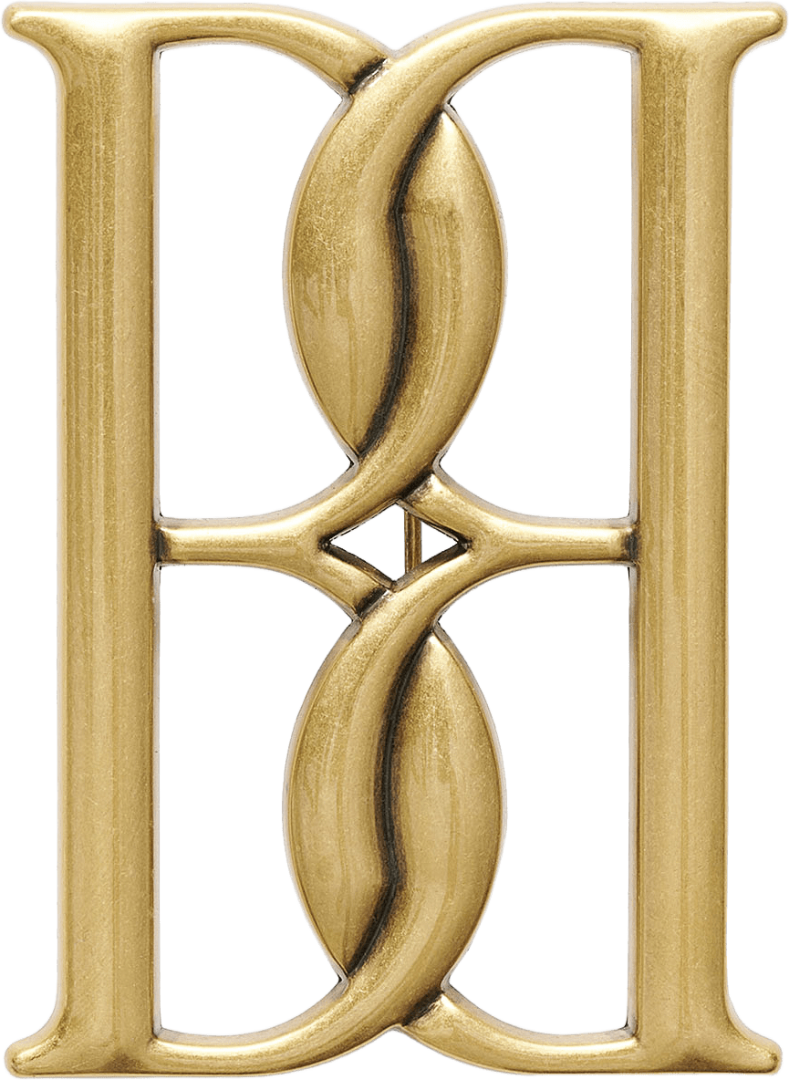 Mono stor brosch i guldfinish, från By Malene Birger, i färgen Gold.