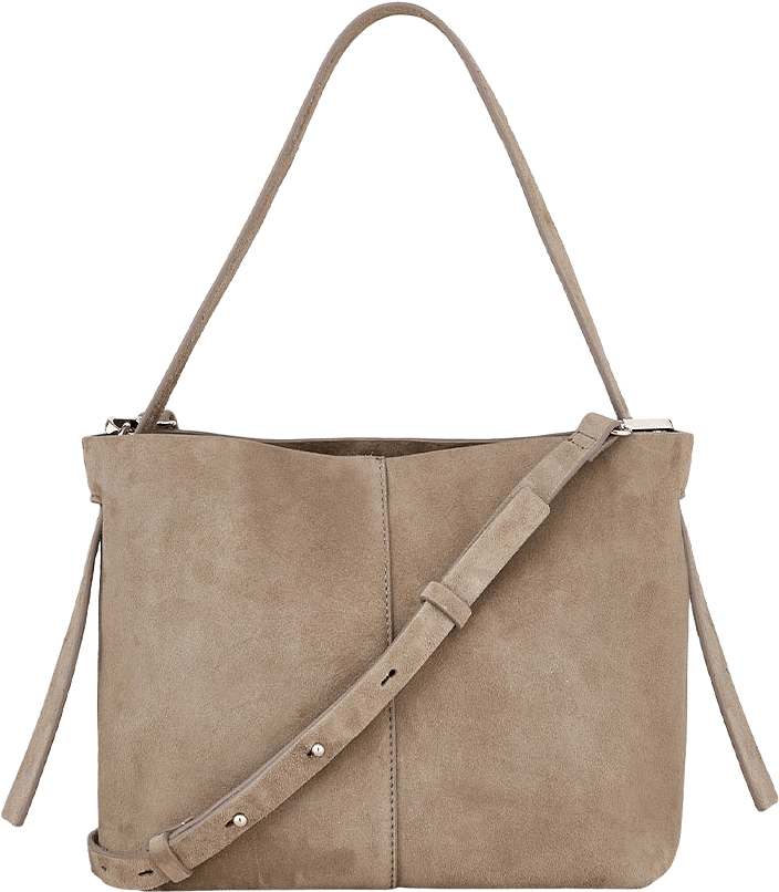 Suede Fraya Small Bag, från Becksöndergaard, i färgen Moral Gray.