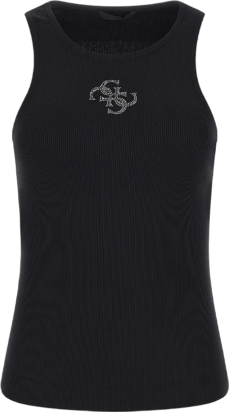 Sl Round Nk Guendalina Top, från Guess, i färgen Jet Black A996.