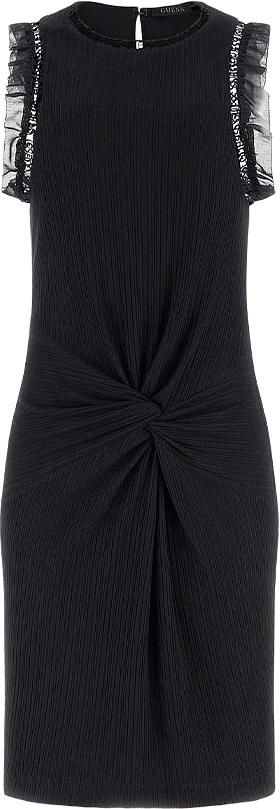 Olga Frill Dress, från Guess, i färgen Jet Black A996.