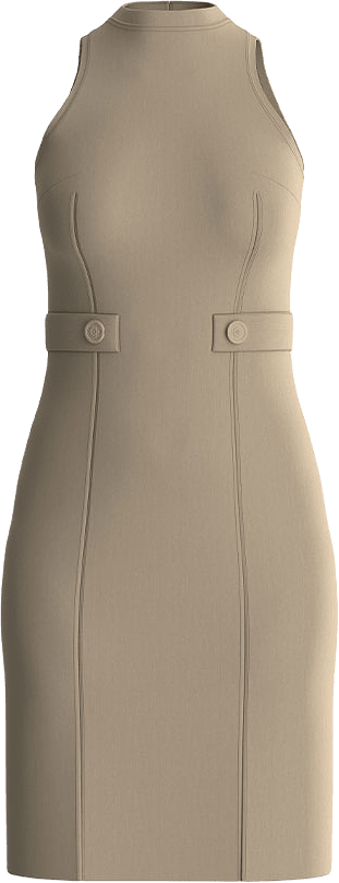 Es Sl Scuba Bodycon Dress, från Guess, i färgen Safari Tan.