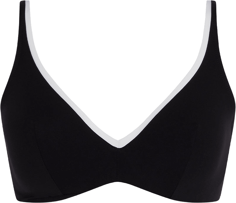 Authentic Plunge Underwired Bra, från Chantelle, i färgen Black / White.