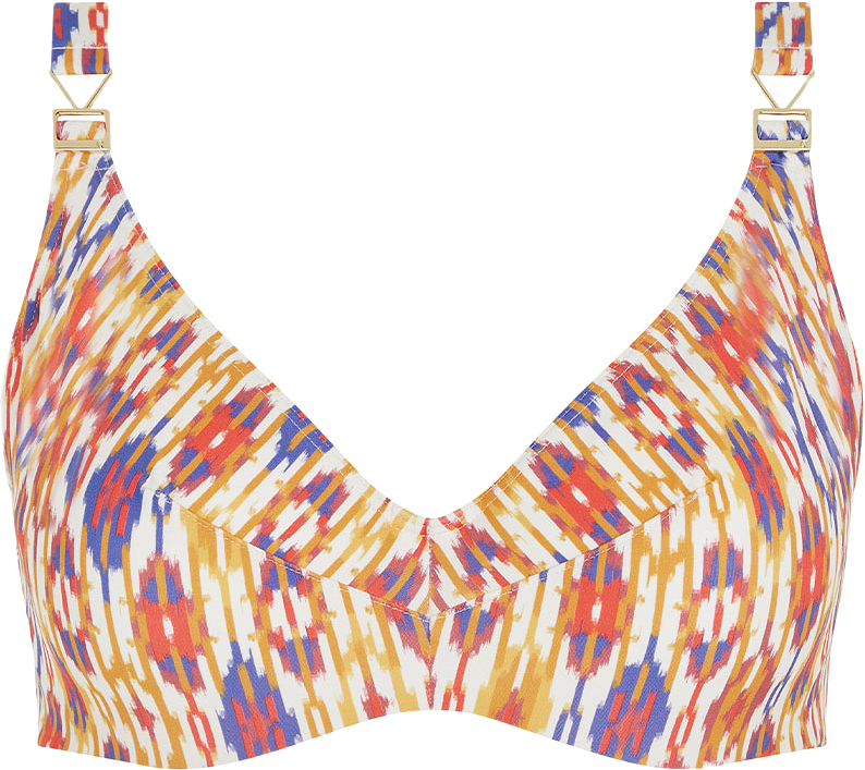 Devotion Underwired Bra, från Chantelle, i färgen Red Ikat.