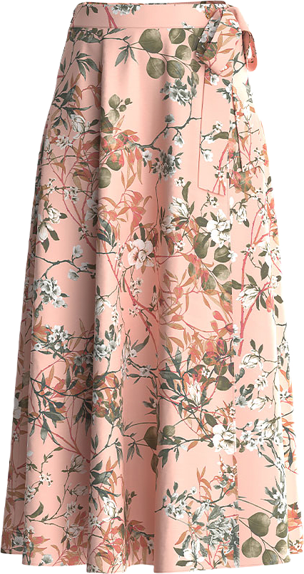 New Romana Denim Skirt, från Guess, i färgen Eucalyptus Floral Pr.