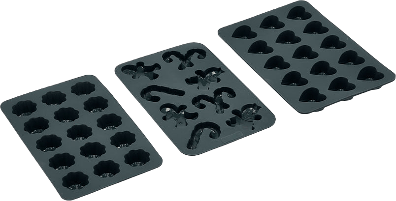 Chokladformar 3 delar Grå, från Blomsterbergs, i färgen Grå.