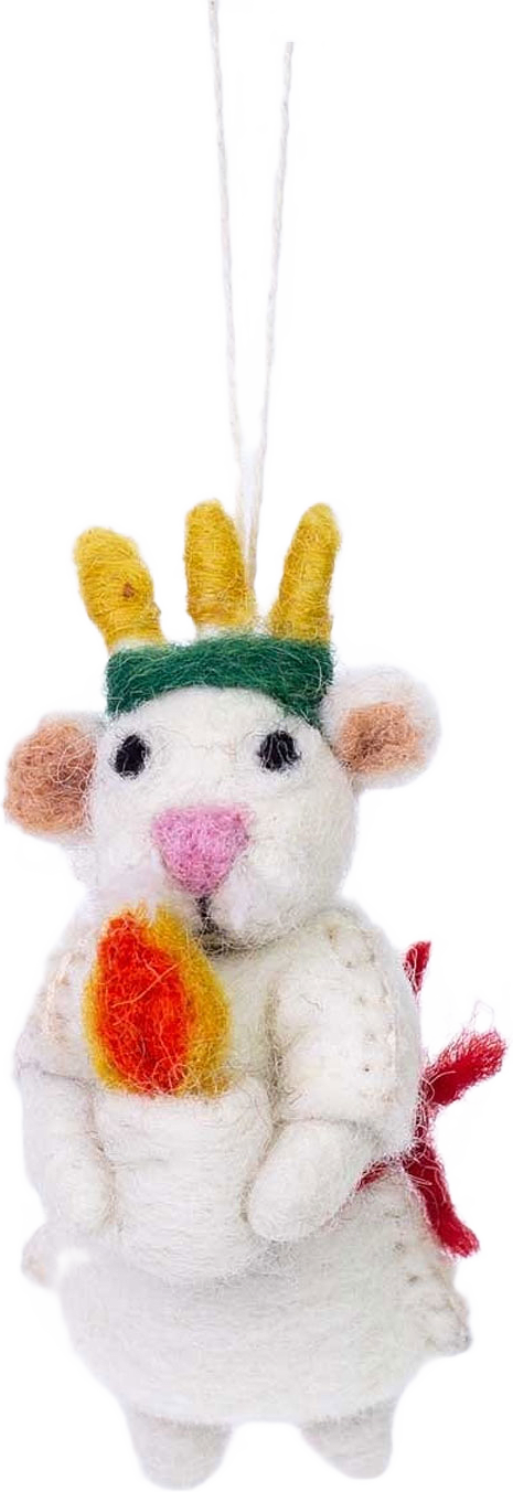 Lucia julhänge, från A World of Craft, i färgen Vit.