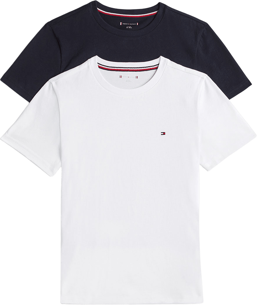 T-shirt, 2-pack, från Tommy Hilfiger, i färgen Desert Sky/White.
