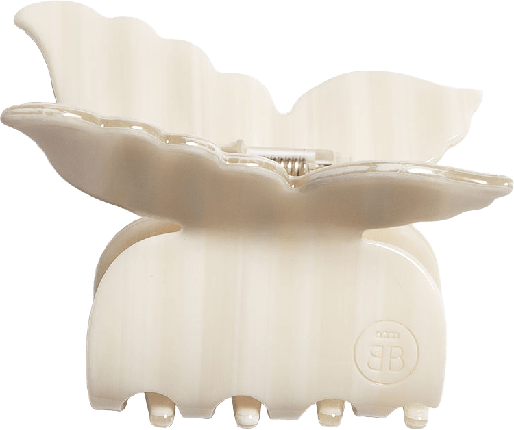 Hårklämma Fjäril, från ByBarb, i färgen Vit.