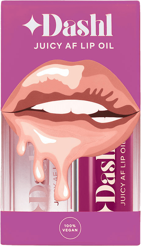 Juicy AF Lip Oil Duo - 2-Pack, från DASHL, i färgen Look Good Naked & Plum Royale.