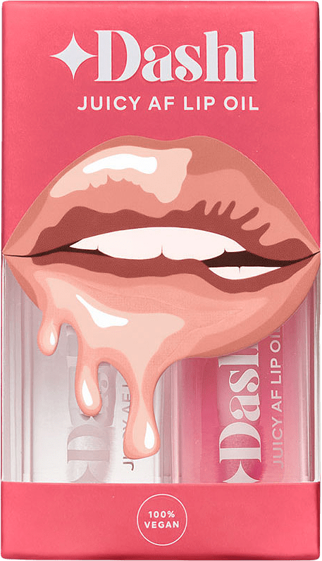 Juicy AF Lip Oil Duo - 2-Pack, från DASHL, i färgen Look Good Naked & Blushing.