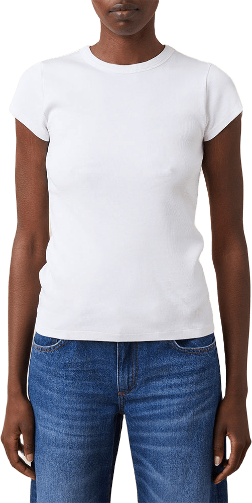Valera Rib Tee, från Jeanerica, i färgen Natural White.
