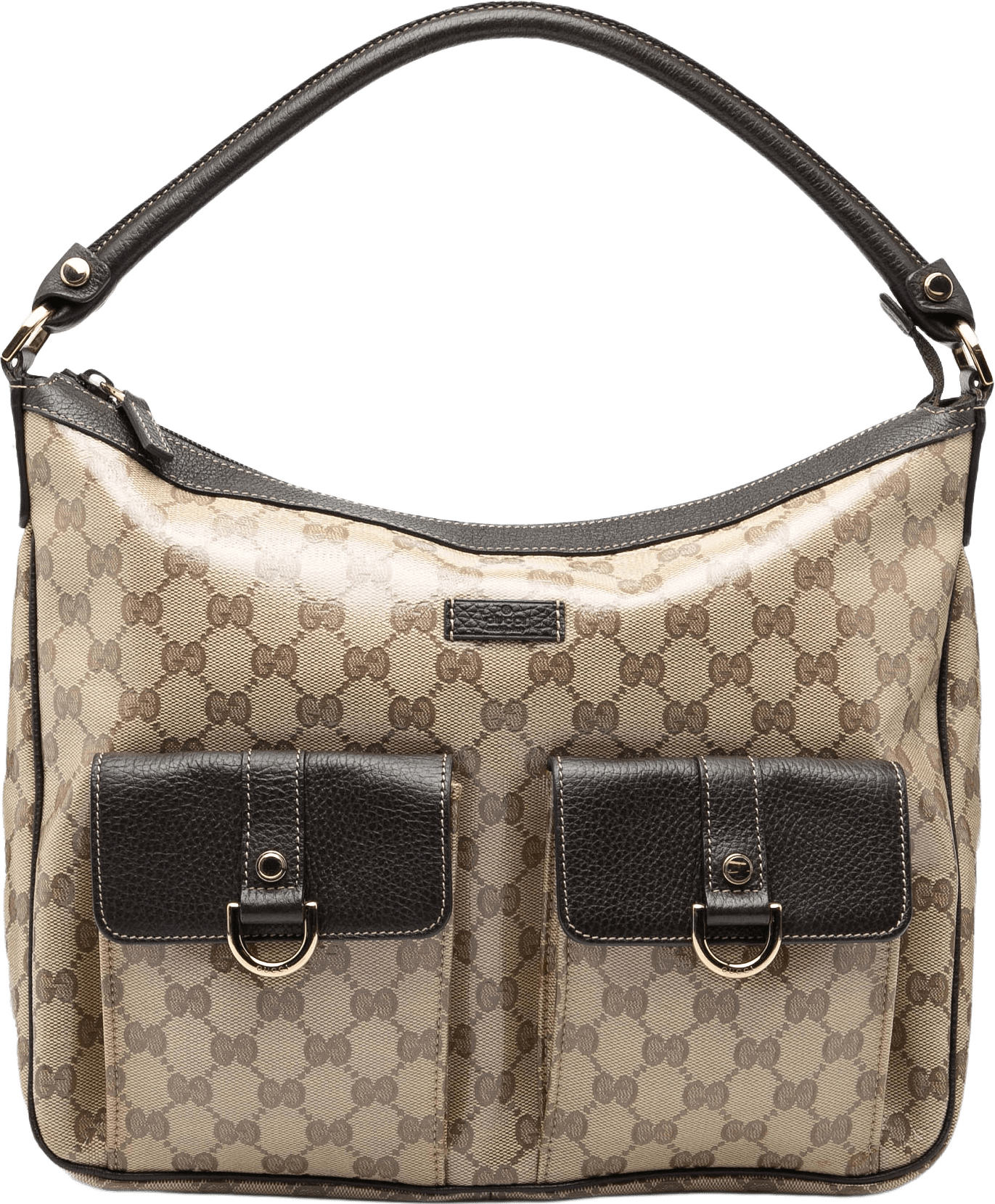 Gucci Gg Crystal Abbey D Ring Handbag, från Luxclusif, i färgen beige.