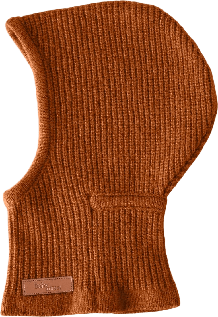 Balaclava - Baby, från BabyMocs, i färgen rust.