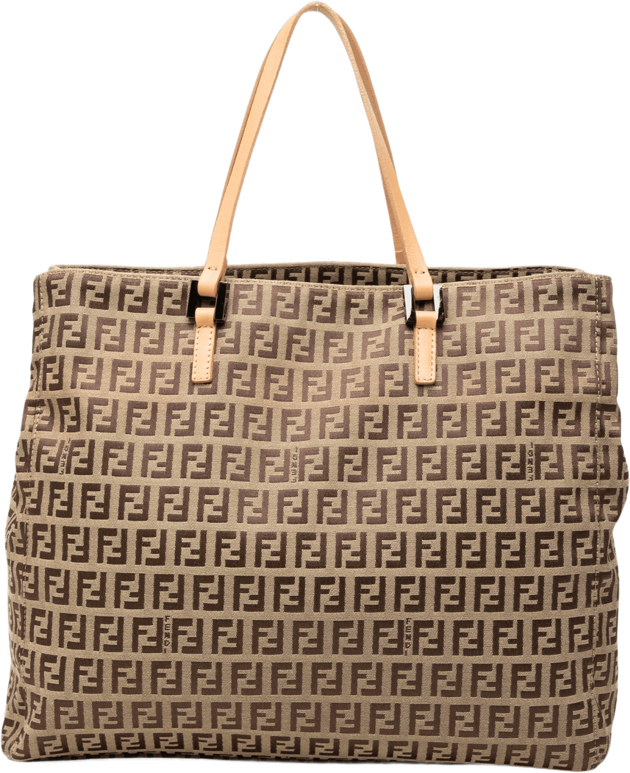 Fendi Zucchino Canvas Tote, från Luxclusif, i färgen beige.