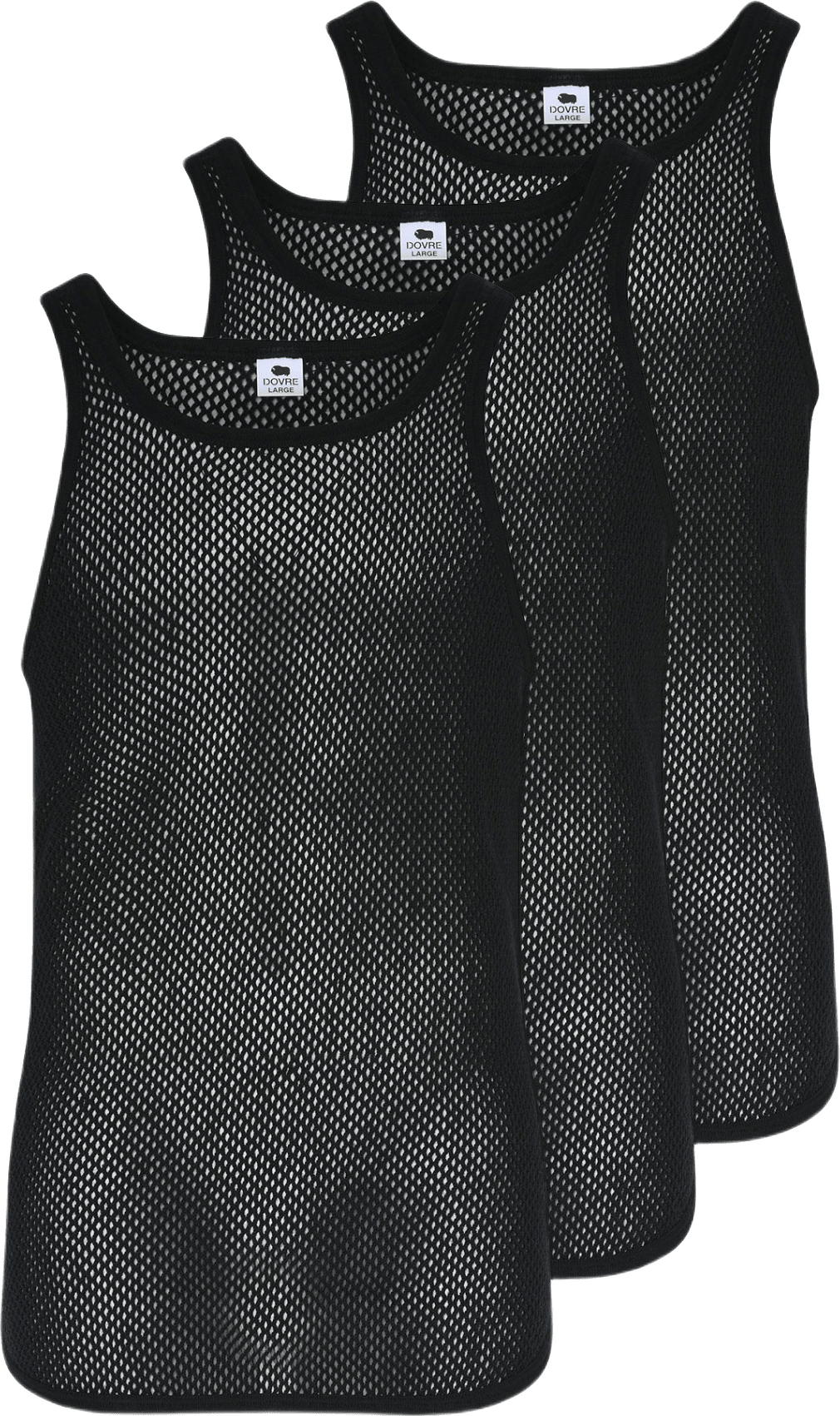 3-pack Underställströja Singlet "mesh" | Merinoull | Svart