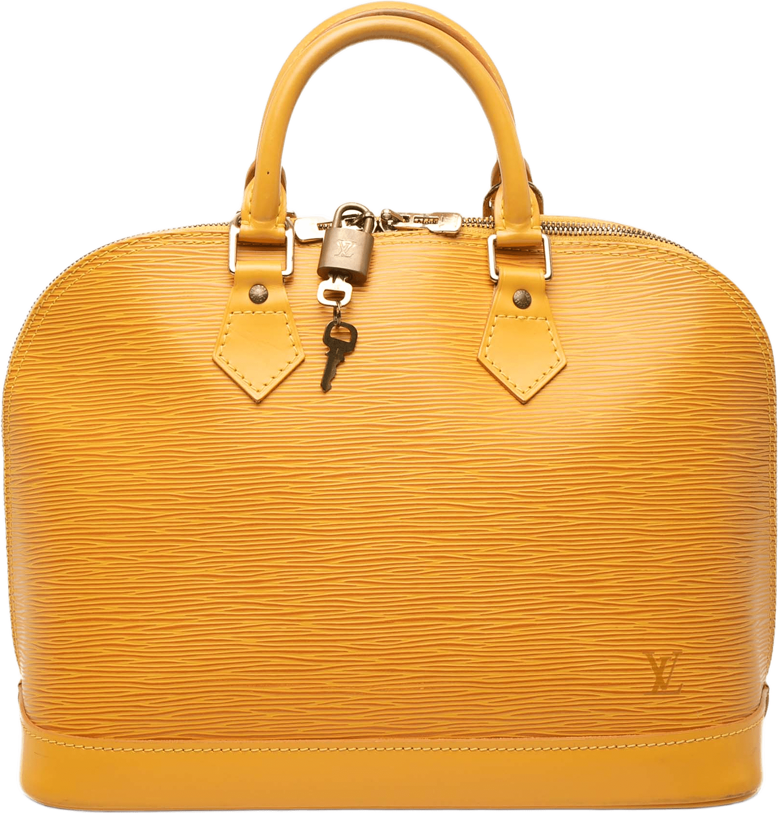 Louis Vuitton Epi Alma Pm, från Luxclusif, i färgen gul.