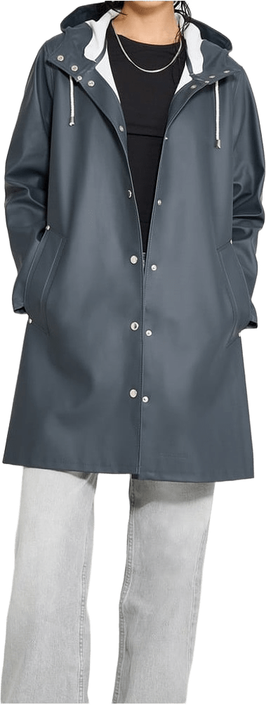 Mosebacke Raincoat, från Stutterheim, i färgen charcoal.