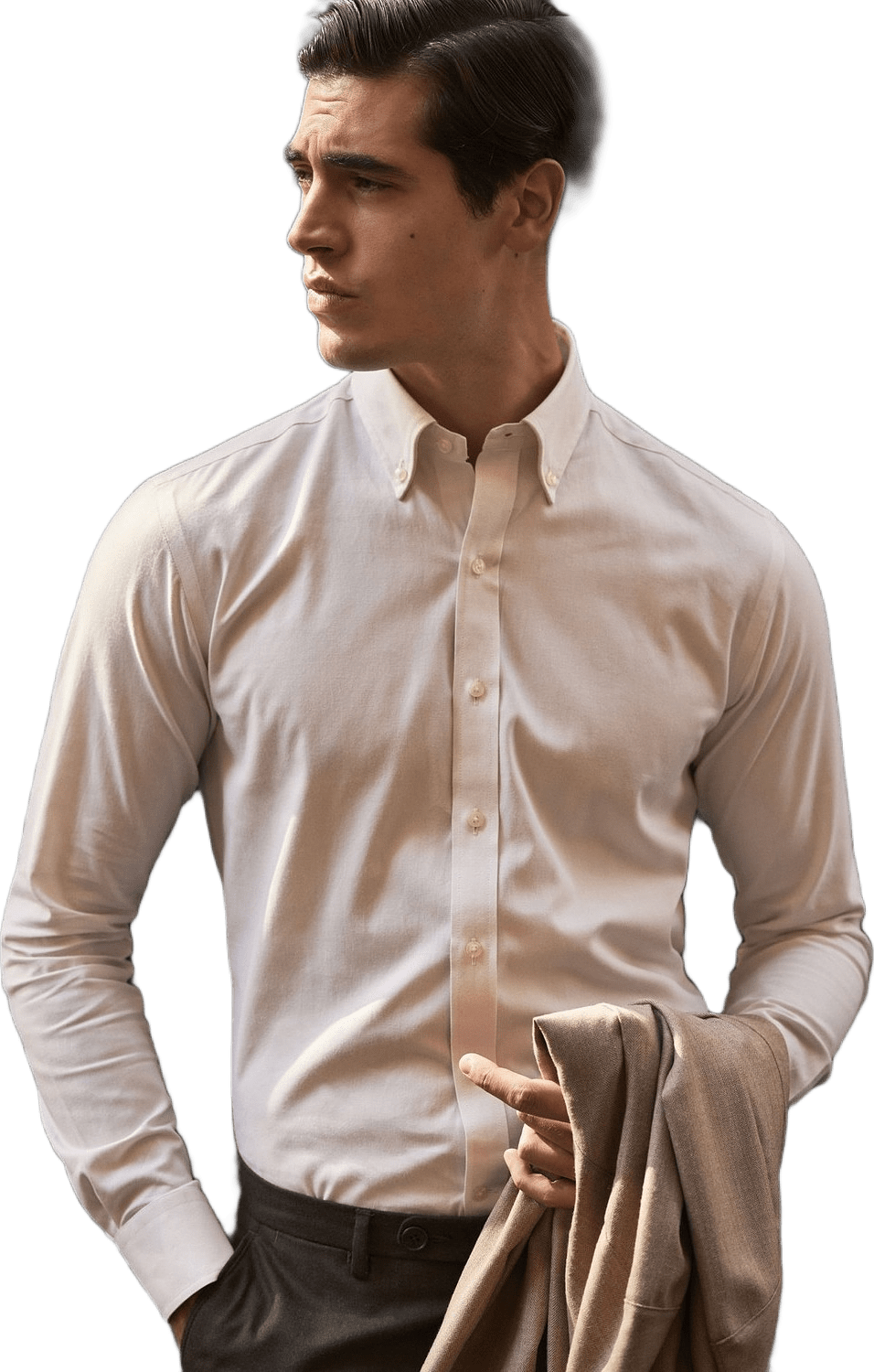 Flannel Shirt, från John Henric, i färgen beige.