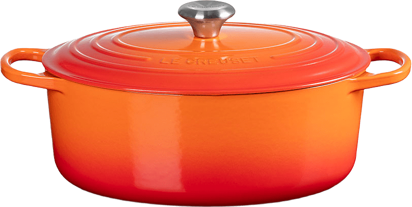 Oval Gryta Gjutjärn 31 cm Volcanic 6,3L, från Le Creuset, i färgen Volcanic.