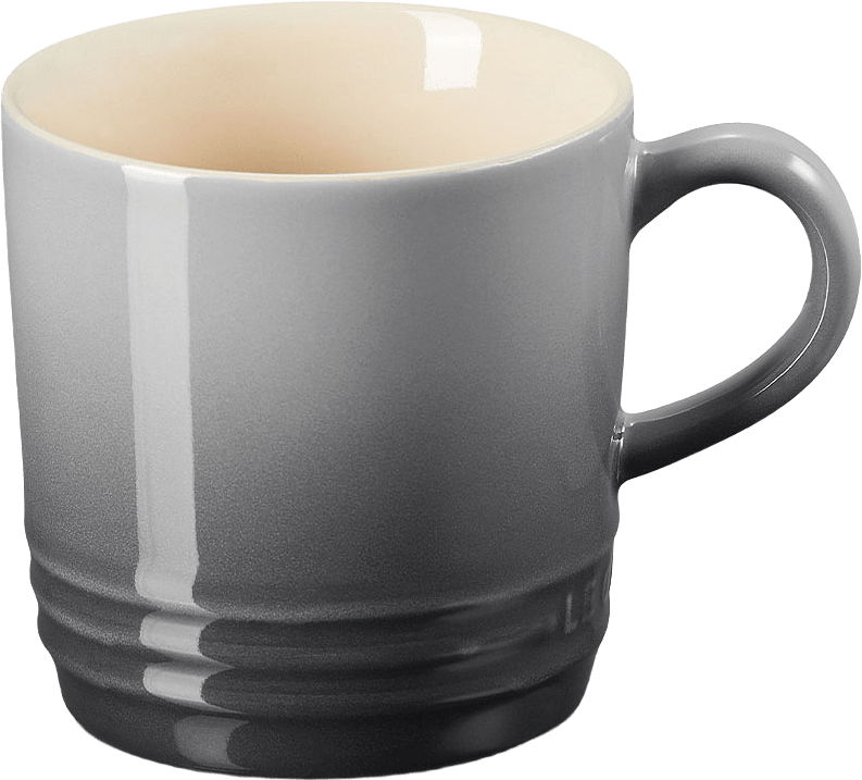 Kaffemugg 200 ml stengods Flint, från Le Creuset, i färgen Flint.