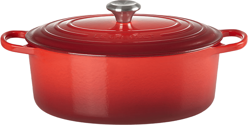 Oval Gryta Gjutjärn 31 cm Cerise 6,3L, från Le Creuset, i färgen Cerise.