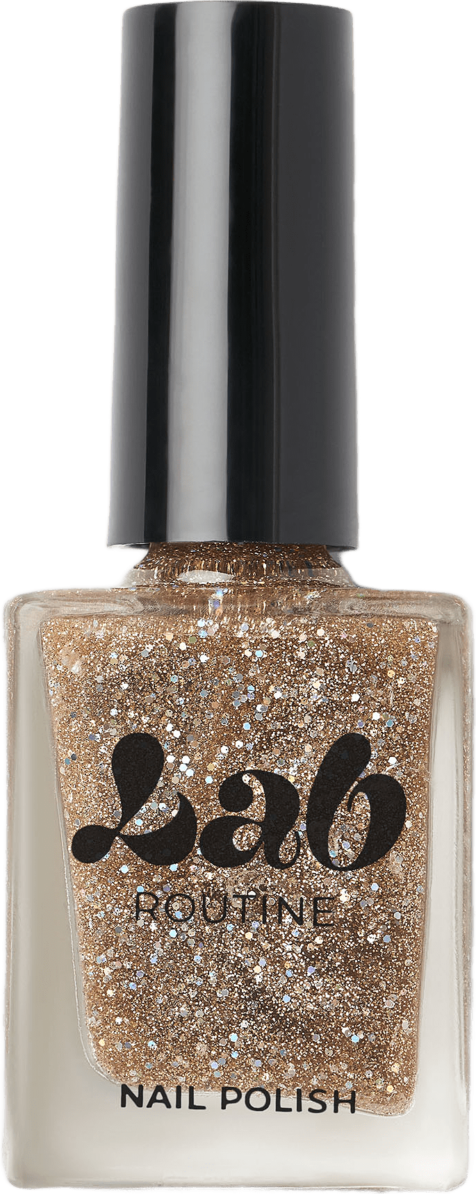 Nagellack, från Lab Routine, i färgen Gold Sparkle.