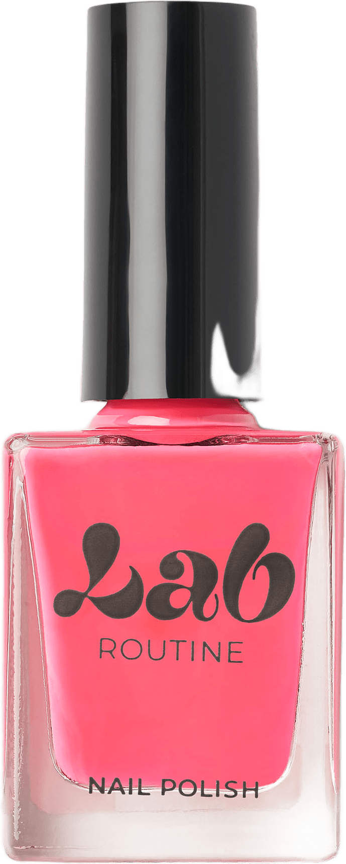 Nagellack, från Lab Routine, i färgen Hot Pink.