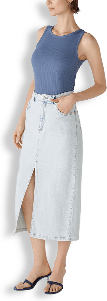 Jeanskjol maxi