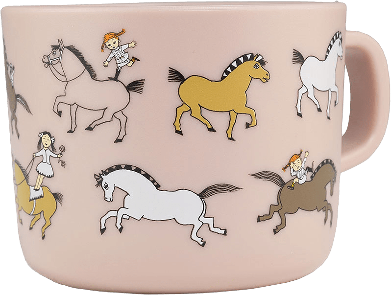 Pippi Cirkus, Mugg med handtag, rosa, från PIPPI, i färgen Pink.