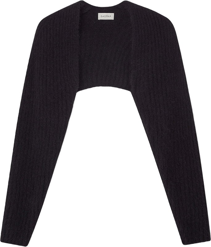 KNITTED BOLERO, från Dagmar, i färgen Black.