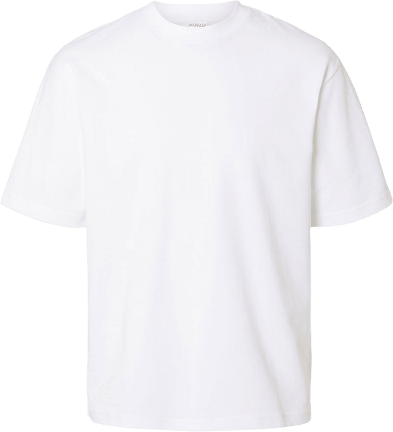 T-shirt loose fit OSCAR, från Selected Homme, i färgen Bright White.
