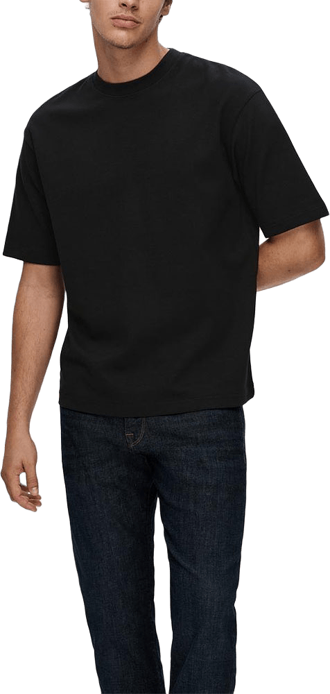 T-shirt loose fit OSCAR, från Selected Homme, i färgen Black.