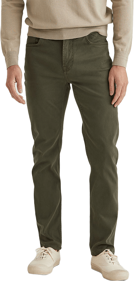 James Brushed Trouser, från Morris, i färgen Olive.