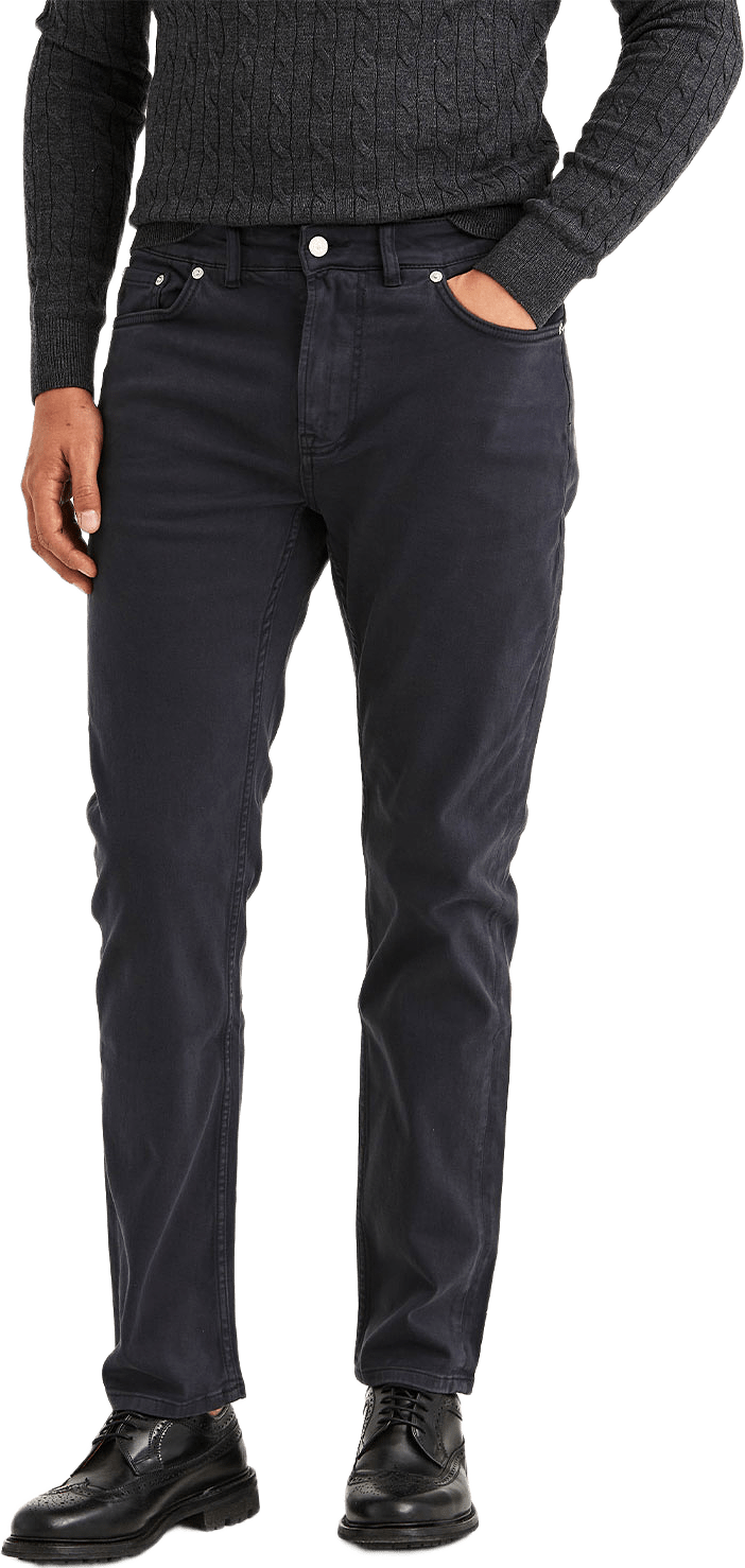 James Brushed Trouser, från Morris, i färgen Blue.