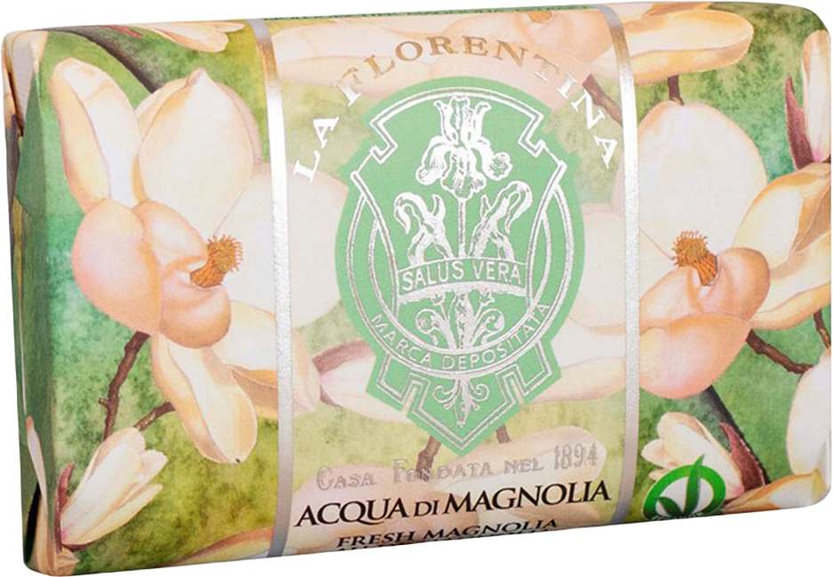 Fast tvål papperomslag Florentina Magnolia, från La Florentina.