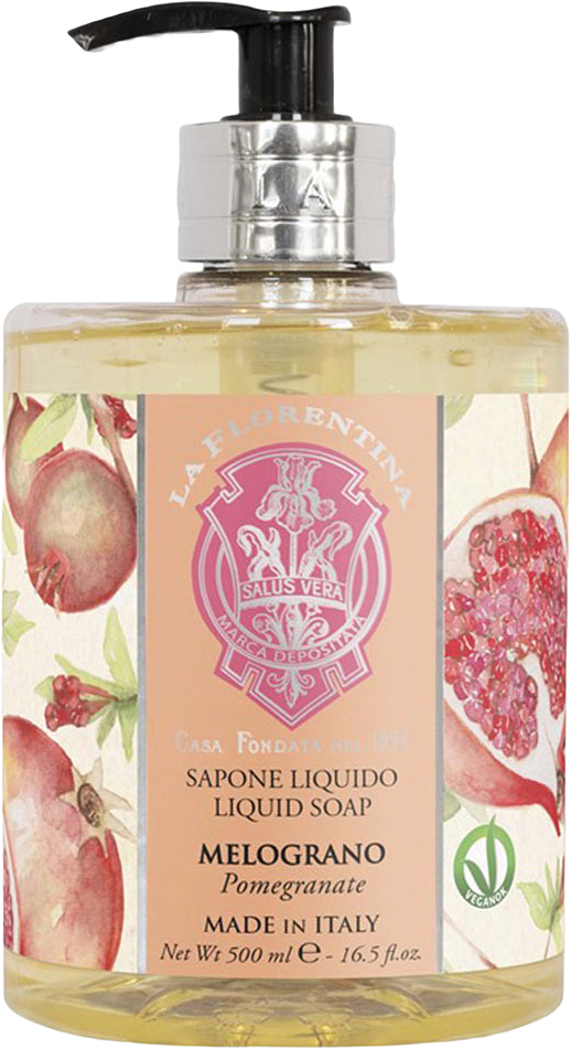 Handtvål Flytande Pomegranate, från La Florentina.