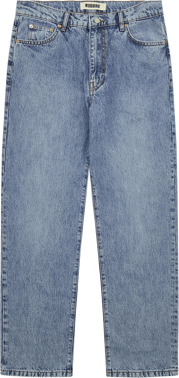 Leroy Doone Jeans, från Woodbird, i färgen Washed Blue.