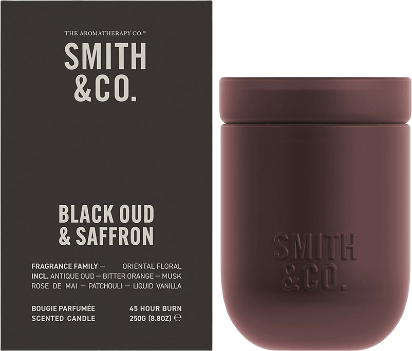 Doftljus Black Oud & Saffron, från Smith & Co.
