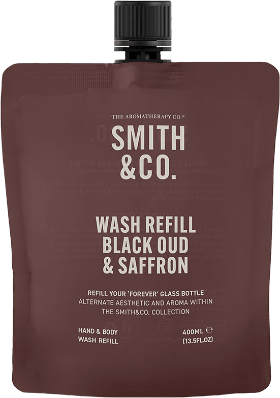 Refill Hand & Kroppstvätt Black Oud & Saffron, från Smith & Co.