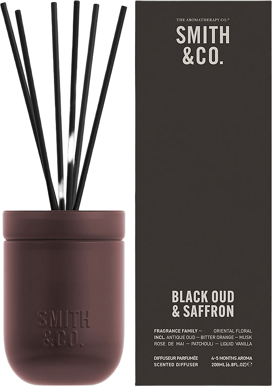 Diffuser/doftpinnar Black Oud & Saffron, från Smith & Co.